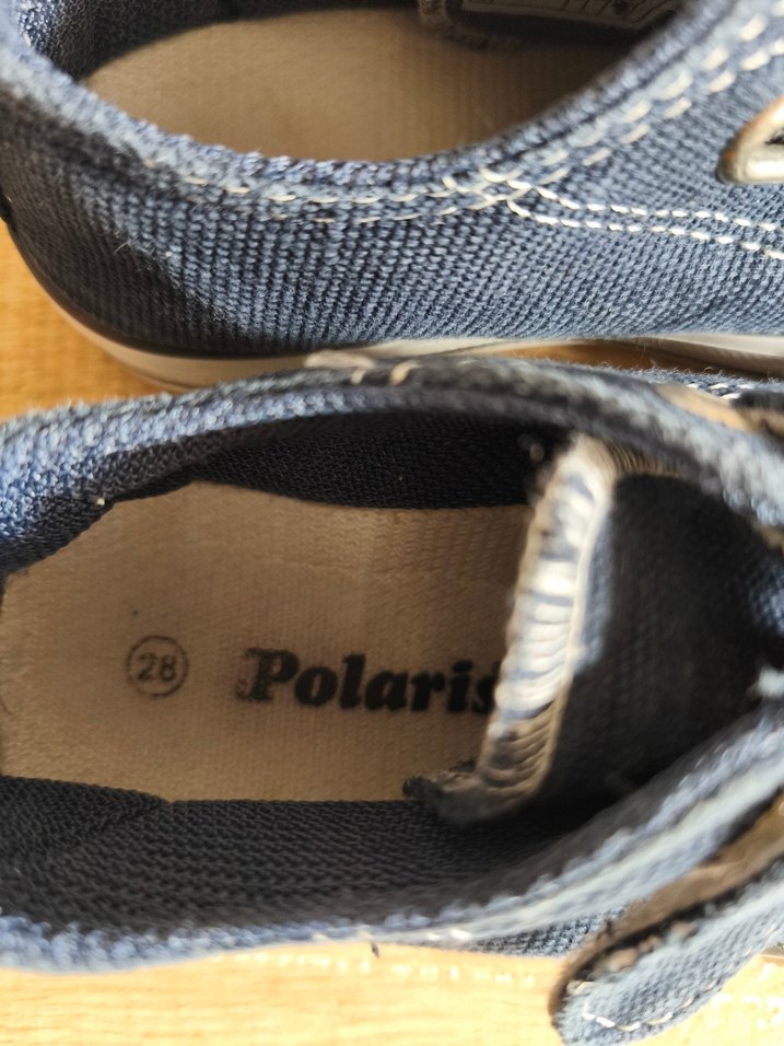 Polaris kız Çocuk Kot Kumaş Sneakers cırt cırt lı - Görsel 2