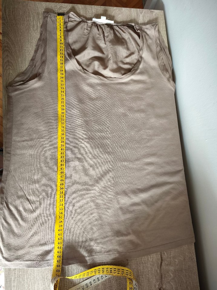 Açık kahve İpek Kumaşlı Salaş Kadın buluz - Görsel 3