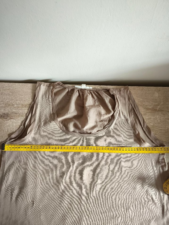 Açık kahve İpek Kumaşlı Salaş Kadın buluz - Görsel 4