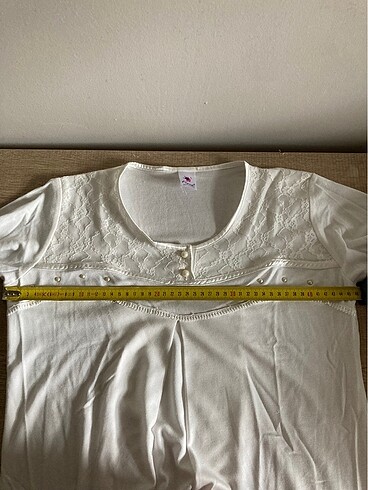 Feyza marka işlemeli bayan loğusa gecelik - Görsel 6