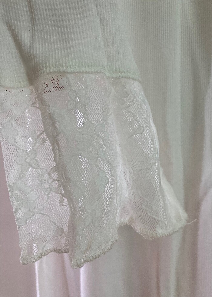 Feyza marka işlemeli bayan loğusa gecelik - Görsel 4