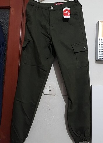 m Beden Paçası lastikli kargo pantolon