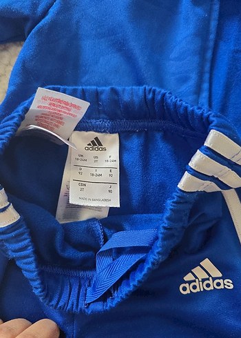 Adidas Erkek Çocuk Mavi Kapüşonlu Eşofman Takımı