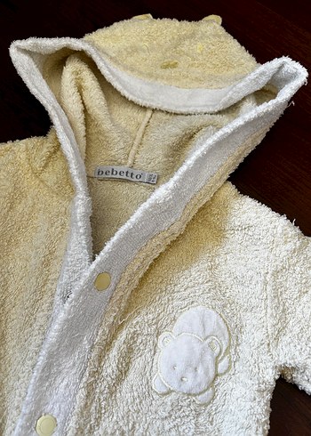 Erkek Çocuk Kapüşonlu Bebek Bornozu - Görsel 4