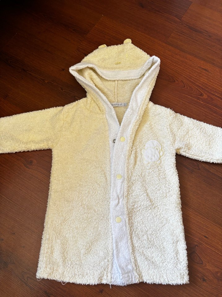 Erkek Çocuk Kapüşonlu Bebek Bornozu - Görsel 2