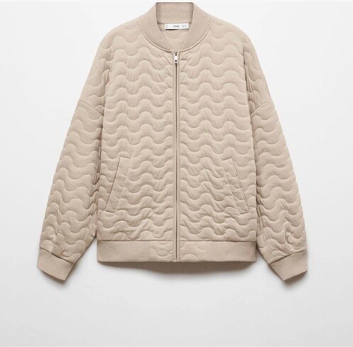 s Beden camel Renk Mango Kapitoneli Bomber Ceket