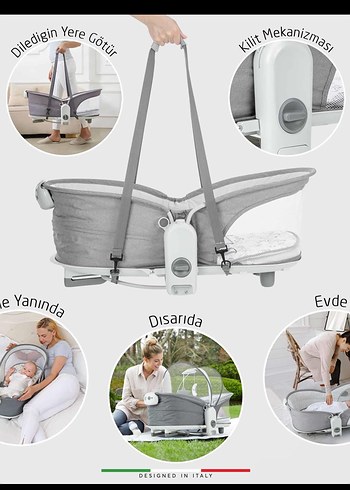 Elele Çok Fonksiyonlu Bebek Beşiği - Görsel 3