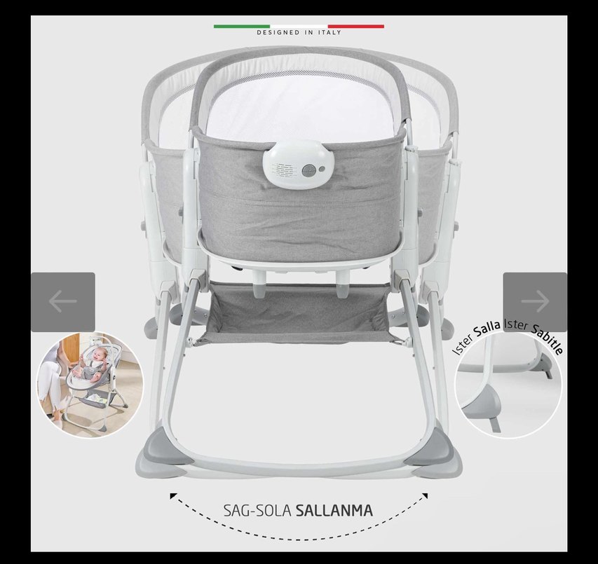 Elele Çok Fonksiyonlu Bebek Beşiği - Görsel 2