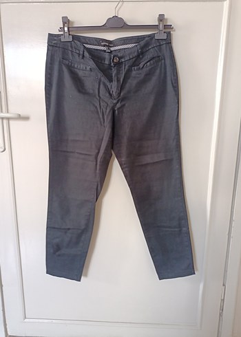 Kadın Gri Midi Denim Pantolon