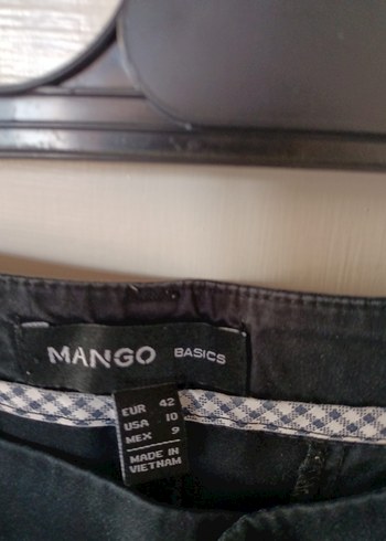 Mango Kadın Gri Midi Denim Pantolon