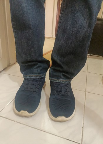 Gri ve Lacivert Erkek Günlük Ayakkabı Bağcıkları - Görsel 2