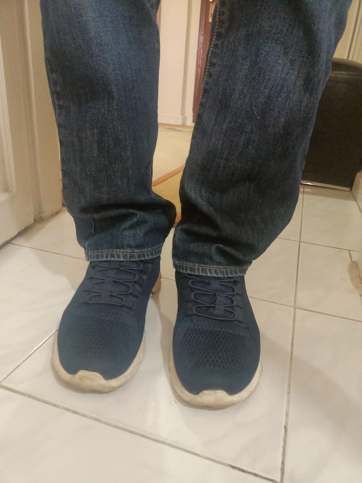 Gri ve Lacivert Erkek Günlük Ayakkabı Bağcıkları - Görsel 2