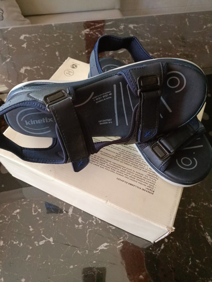 Erkek Mavi Outdoor Ayarlanabilir Bantlı Sandalet - Görsel 2