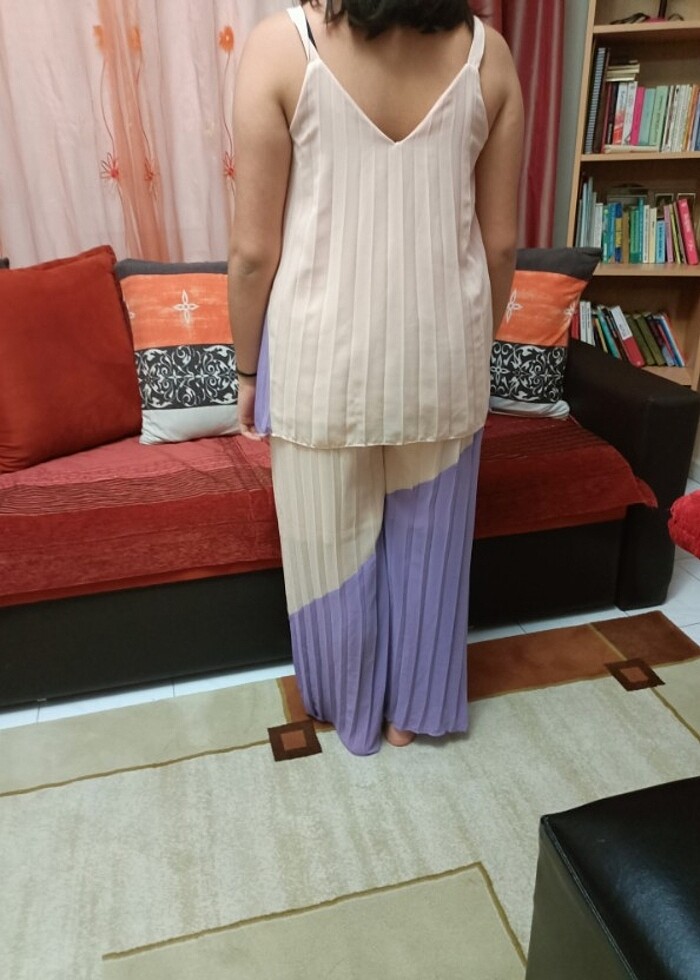  Womcery pilili pantolonlu ikili takım  - Görsel 2