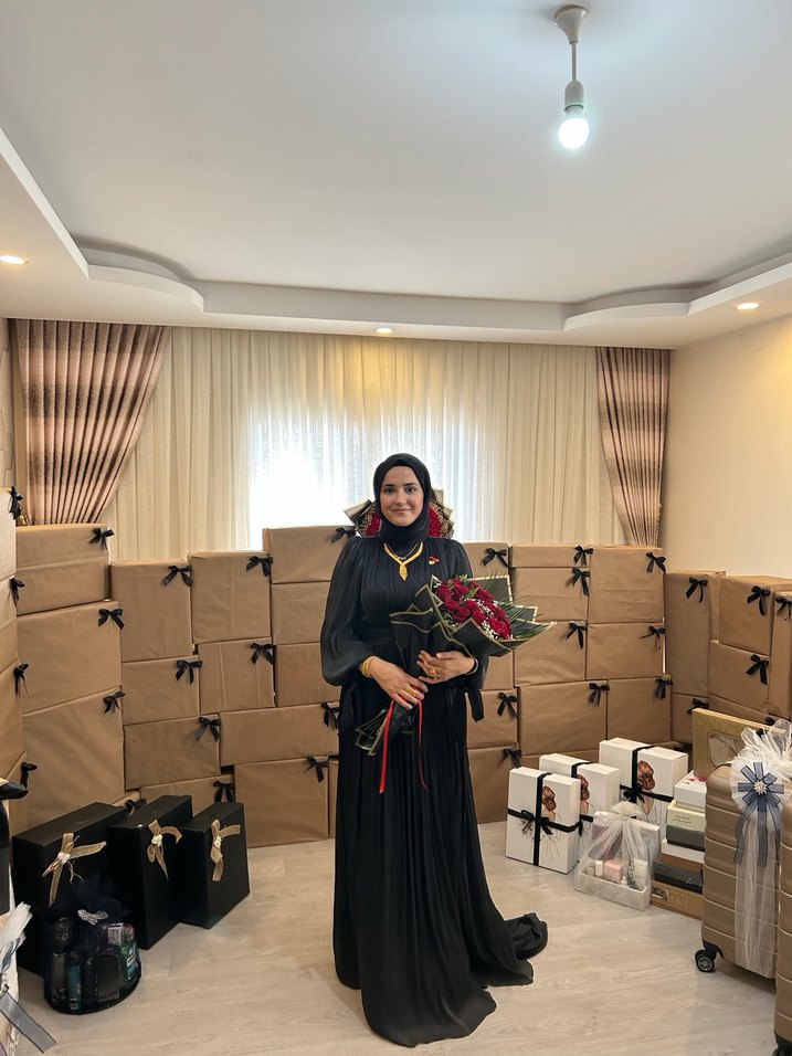 Uzun Siyah Kadın Abiye Elbise - Görsel 4