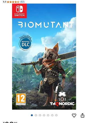 Beden THQ Nordic Biomutant PS4 Oyunu