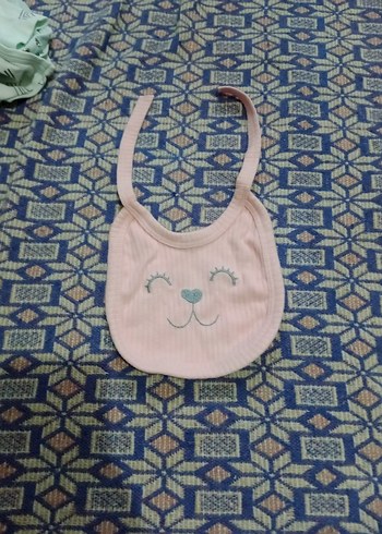 Pembe Nakışlı Bebek Önlüğü - Görsel 2