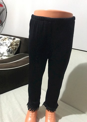 Kızlar için Siyah Rahat Kesim Tayt - Görsel 2