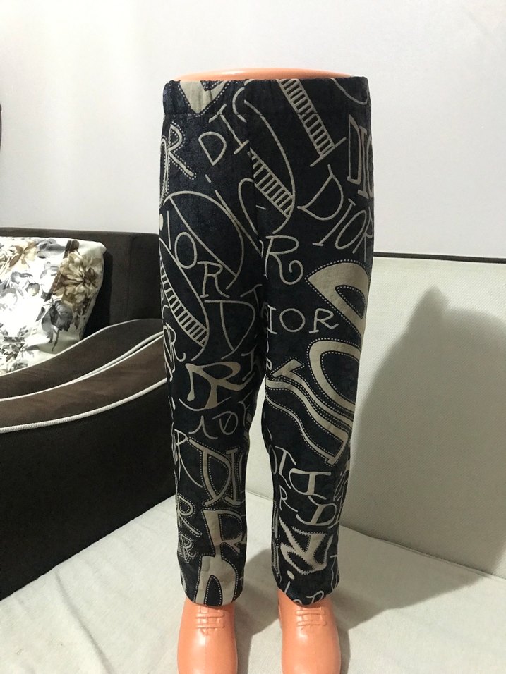 Sokak Stili Siyah Baskılı Kız Tayt - Görsel 2