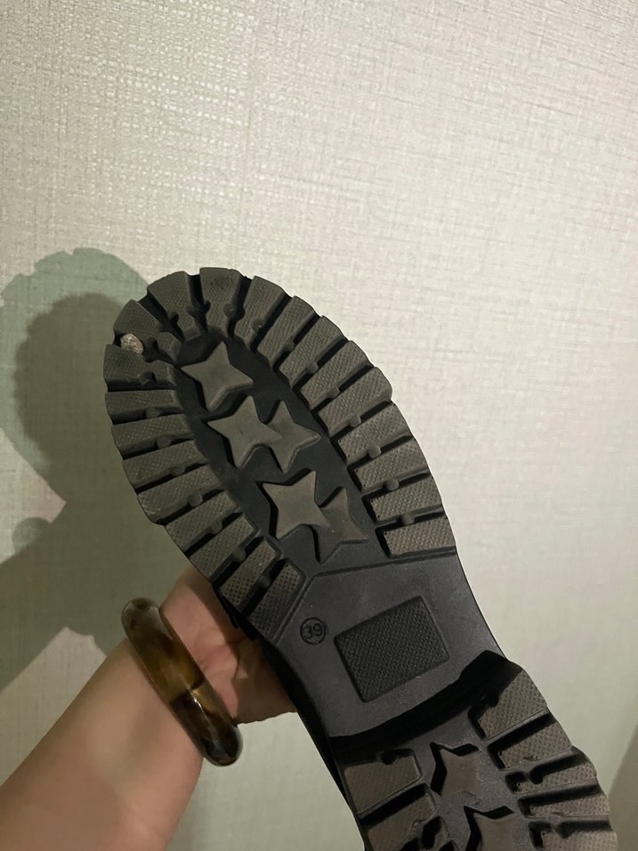 Tokalı Siyah Platform Topuklu Kadın Loafer - Görsel 3