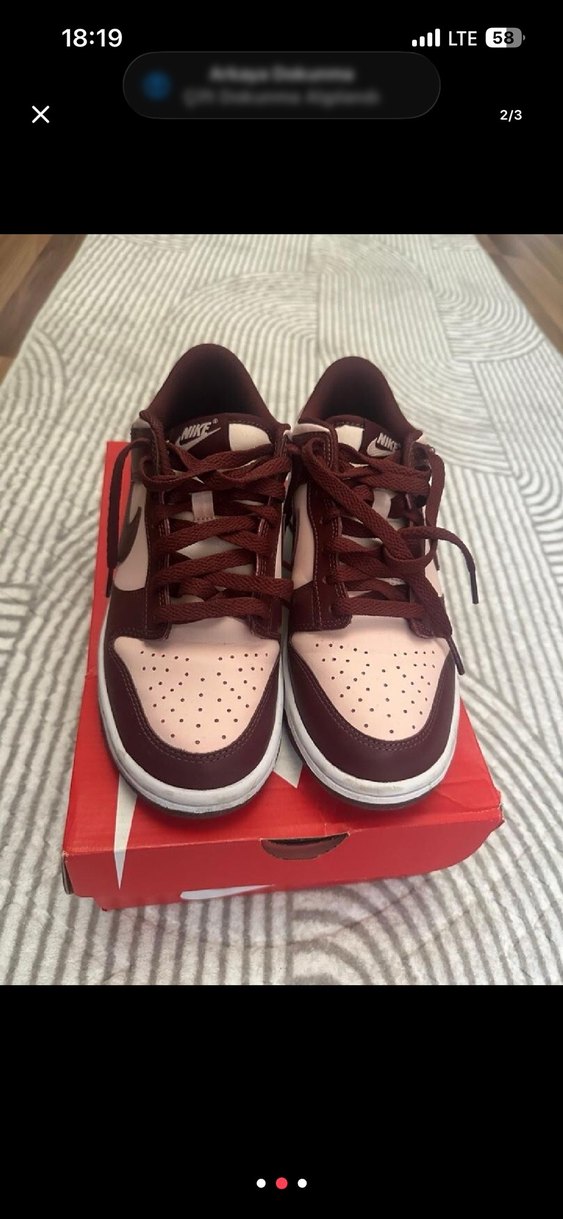 Orijinal Nike Dunk Low Kadın Spor Ayakkabı - Görsel 2