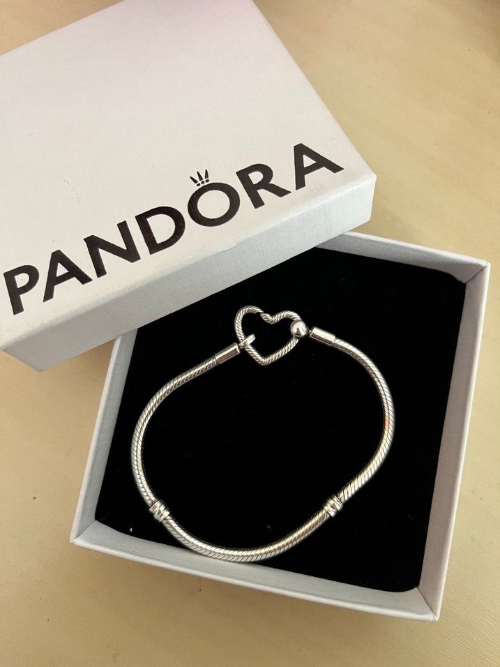 PANDORA KALP KLİPSLİ BİLEKLİK 925 GÜMÜŞ - Görsel 2