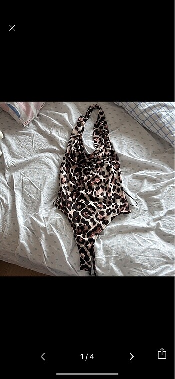 Bershka leopar body s beden etiketli