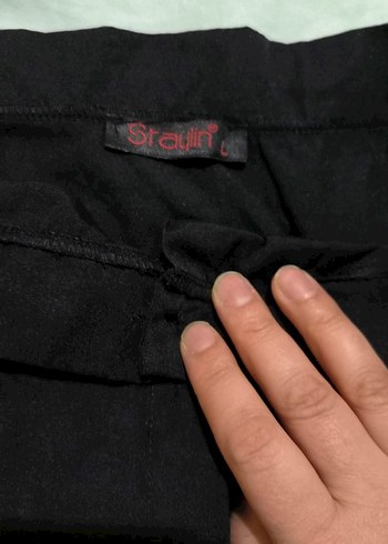 Düğmeli Siyah Uzun Salaş Etek - Görsel 3