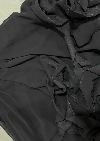 Siyah Straplez kısa Gotik Abiye Elbise - Görsel 2