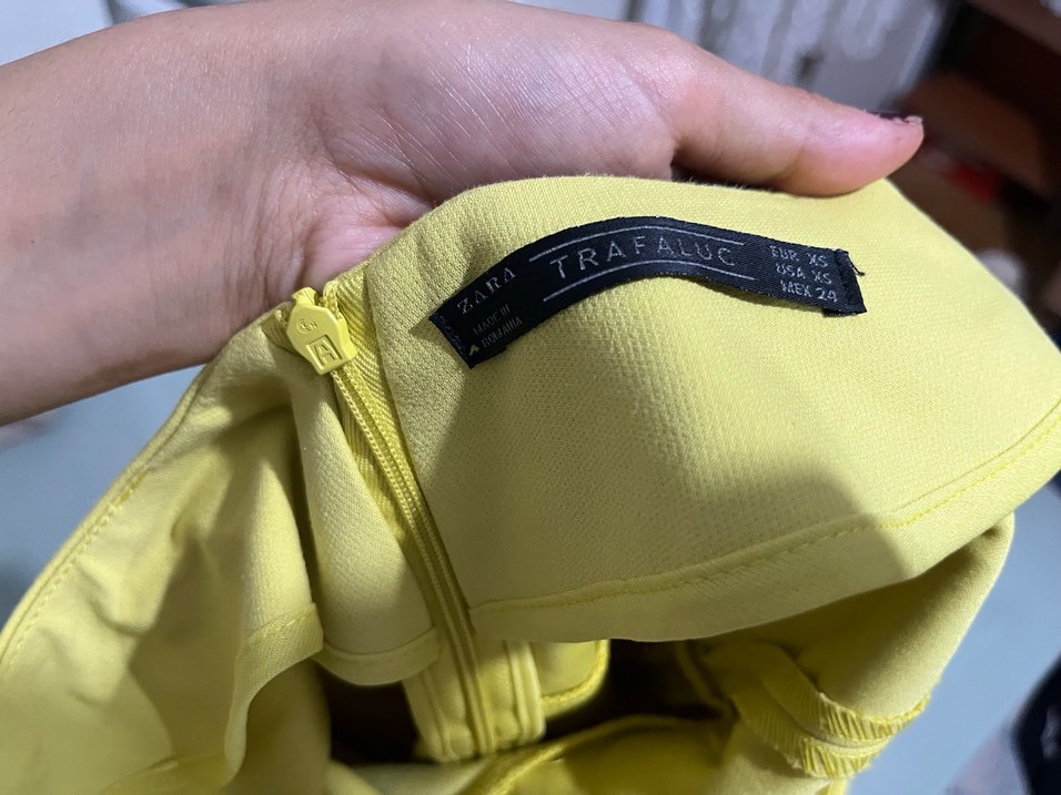 Sarı Midi zara  Kadın Elbise - Görsel 3