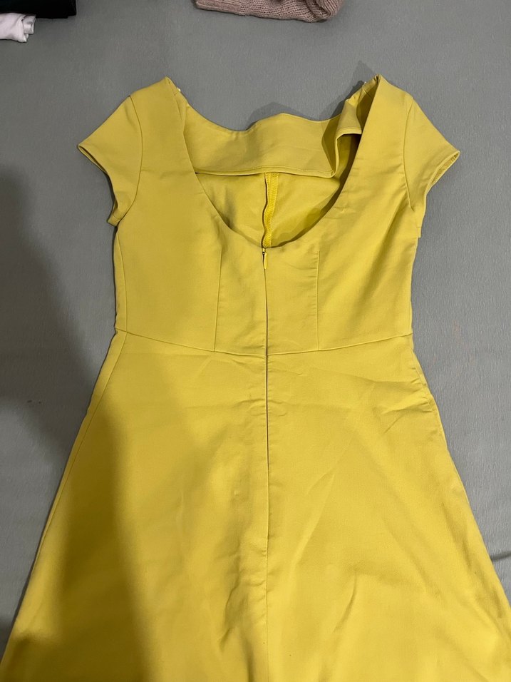 Sarı Midi zara  Kadın Elbise - Görsel 2