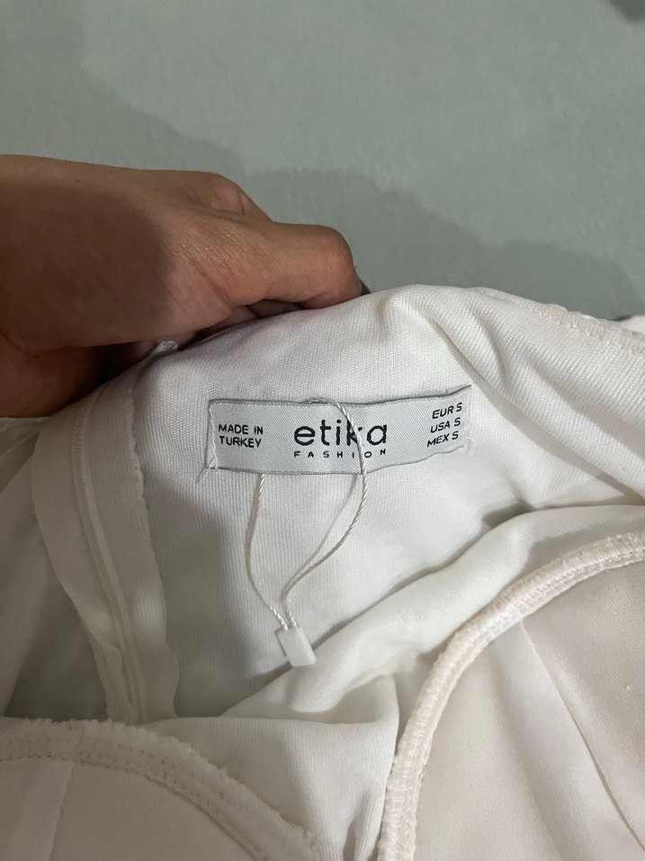 Dantel Detaylı Beyaz Midi Bohem Elbise - Görsel 3