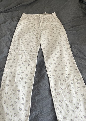 Pamuklu Desenli Rahat Kesim Kadın Pantolon - Görsel 2