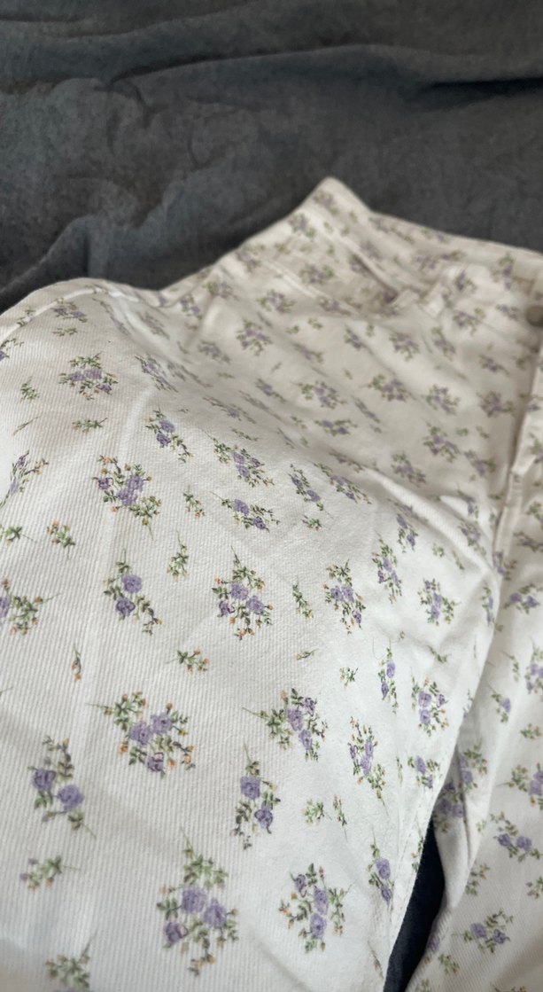 Pamuklu Desenli Rahat Kesim Kadın Pantolon - Görsel 4