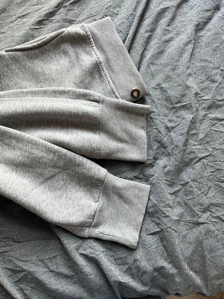 Gri Hollister Düğmeli Kadın Eşofman Altı - Görsel 4