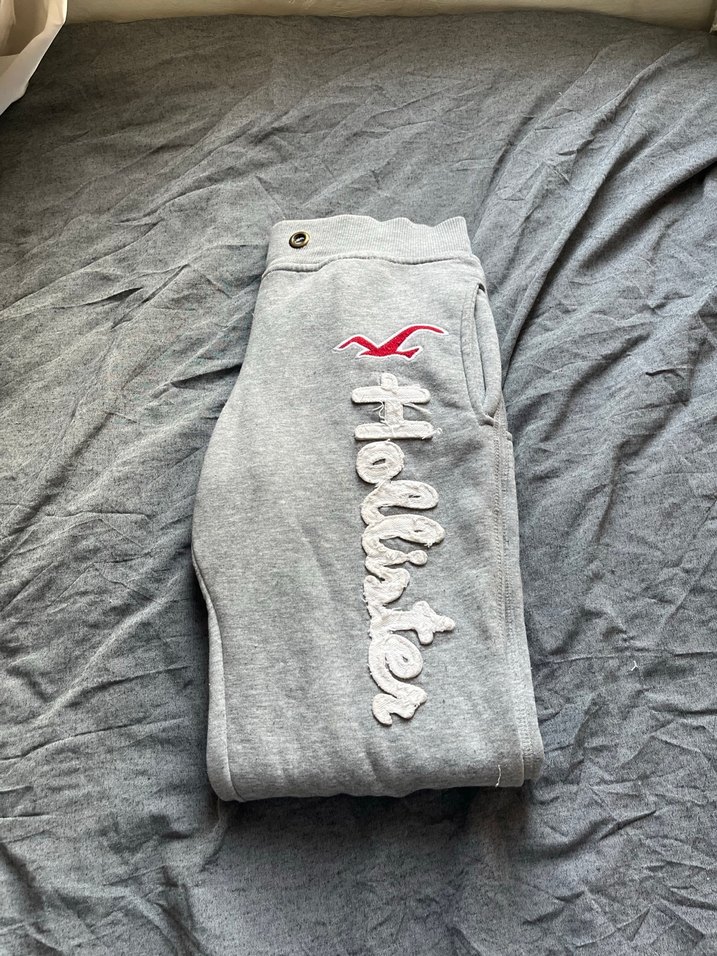 Gri Hollister Düğmeli Kadın Eşofman Altı - Görsel 2