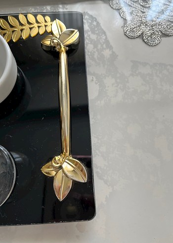 Altın Detaylı Nişan-Söz Tepsisi Damat Fincanı - Görsel 5