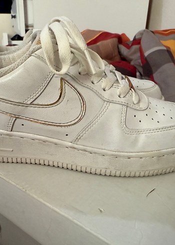 Beyaz Nike Bağcıklı Stiletto Topuklu Spor Ayakkabı - Görsel 3