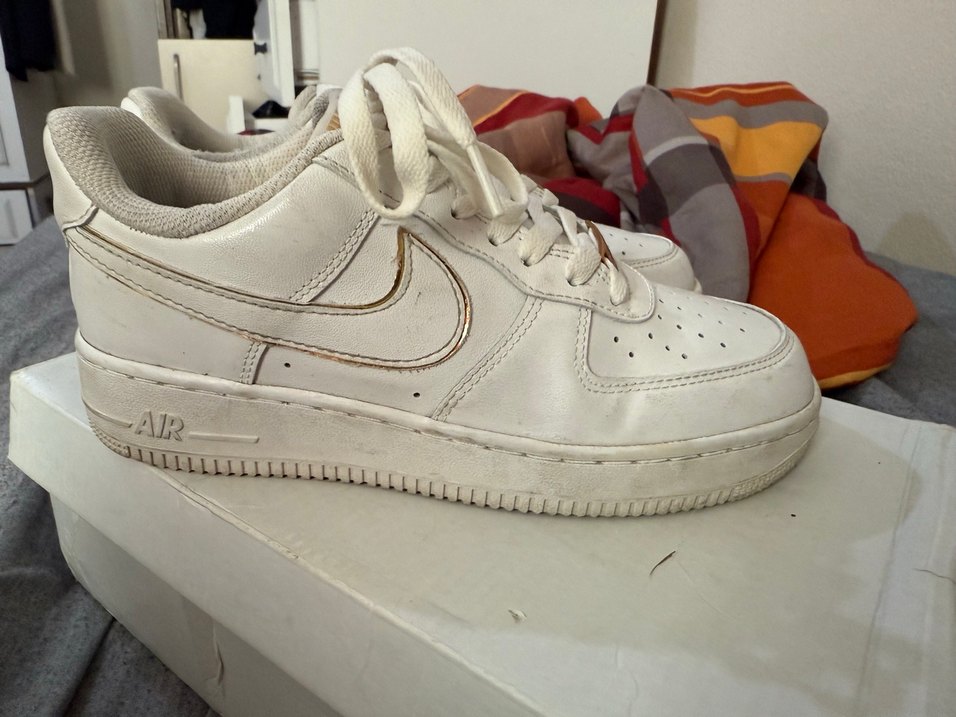 Beyaz Nike Bağcıklı Stiletto Topuklu Spor Ayakkabı - Görsel 3