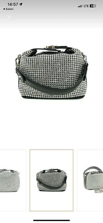 ÇÇS ÇÇS Marka Swarovski Taşlı Abiye Çantası