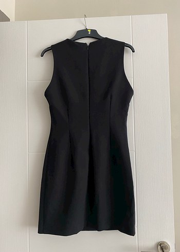 Zincir Detaylı Siyah Midi Abiye Elbise - Görsel 3