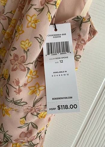 Bej Desenli Bohem Uzun Elbise - Görsel 4