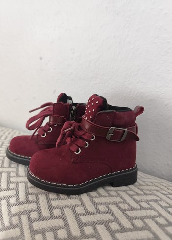 Bordo Süet Kız Çocuk Botu - Görsel 2