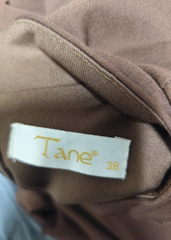 Kahverengi Drapeli Uzun Kalem Elbise - Görsel 3