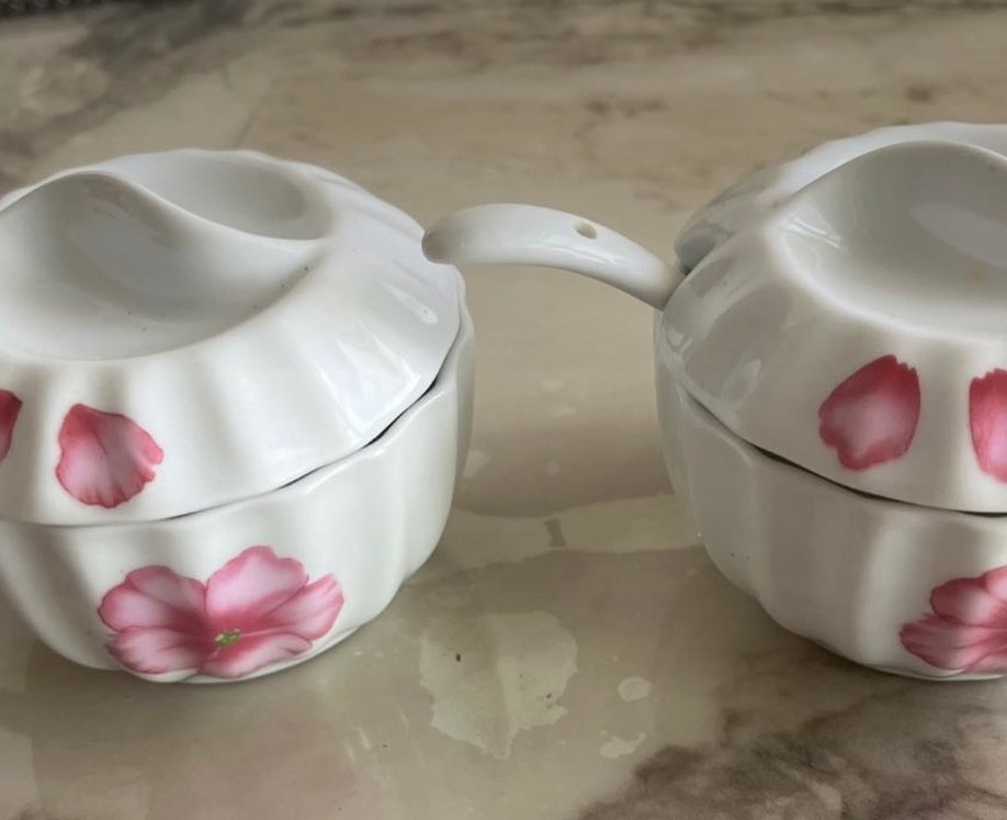 Çiçek Desenli Pastel Beyaz Kase Seti - Görsel 3