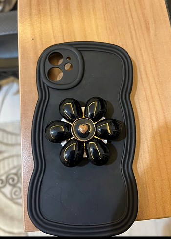 Düğmeli Siyah Bohem Telefon Kılıfı - Görsel 4