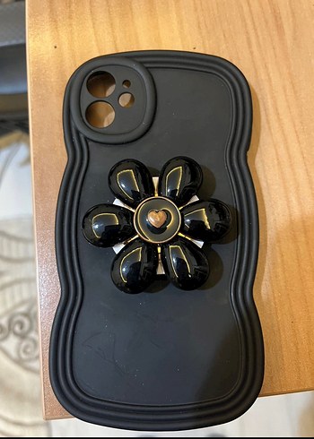 Düğmeli Siyah Bohem Telefon Kılıfı - Görsel 3