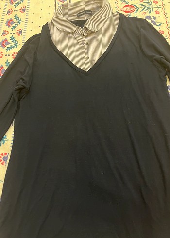 Düğmeli Yaka Detaylı Mavi Gömlek - Görsel 3