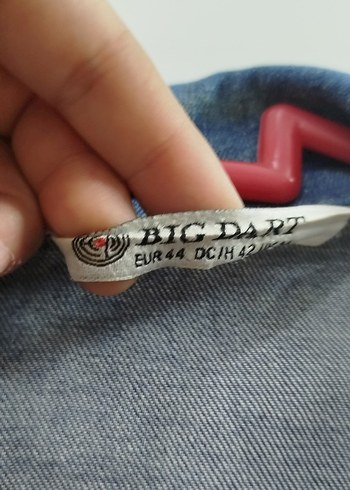 42 Beden Düğmeli Mavi Kadın Denim kot ceket