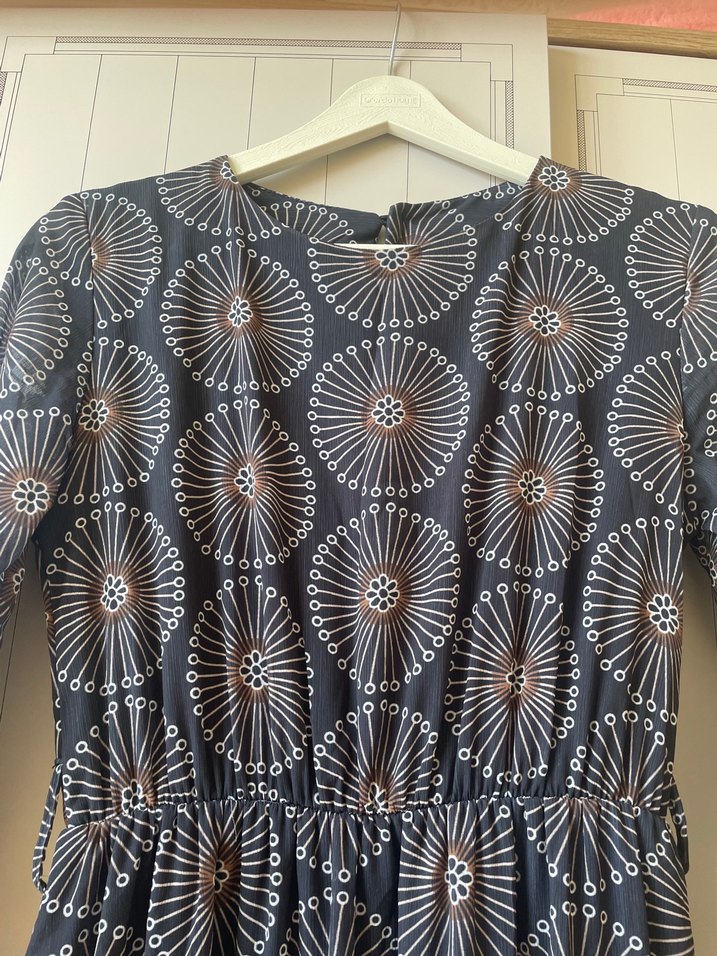 Uzun Kollu Bohem Desenli Uzun Elbise - Görsel 4